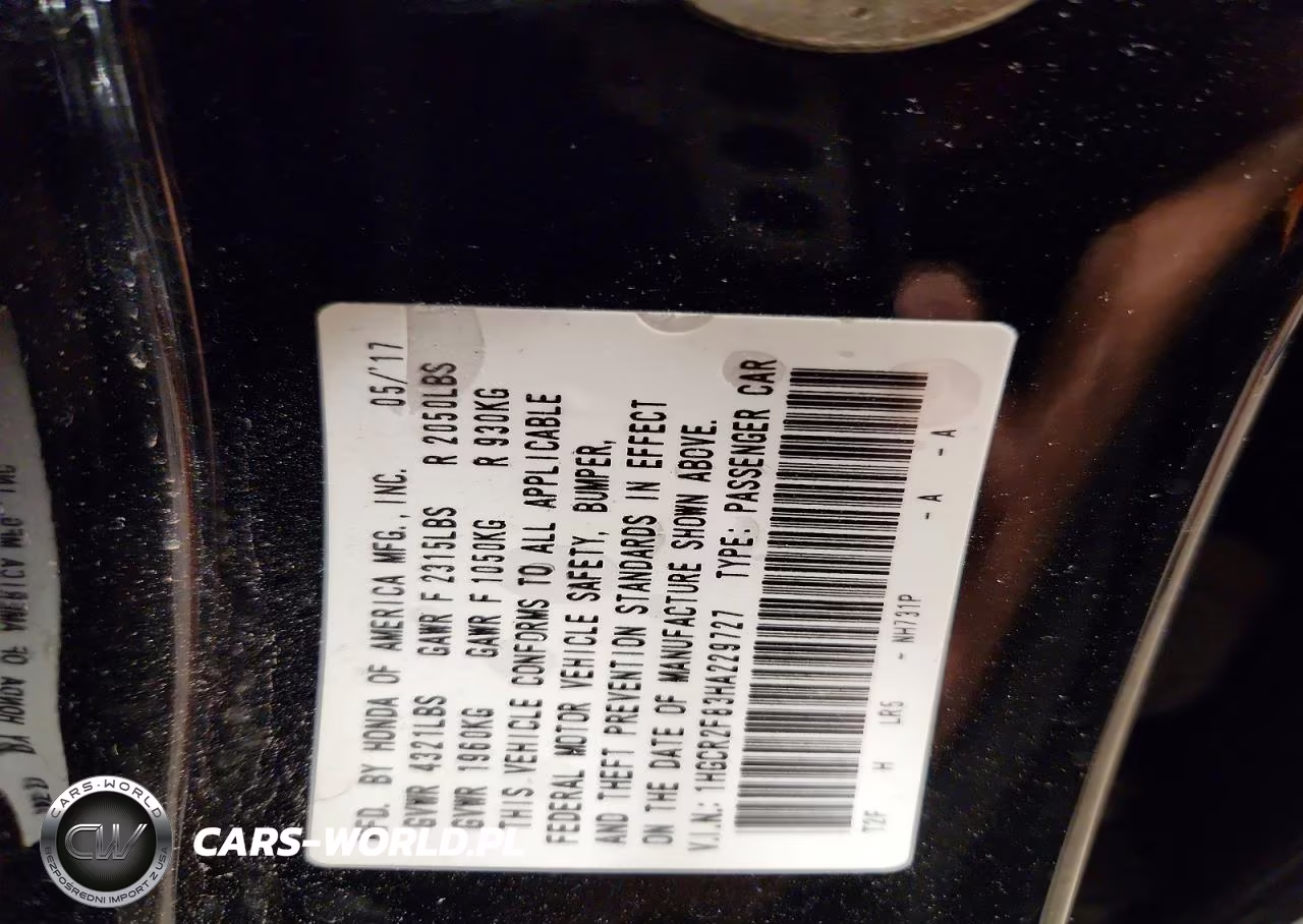 2017 Honda Accord Exl VIN:1HGCR2F83HA229727 - 13