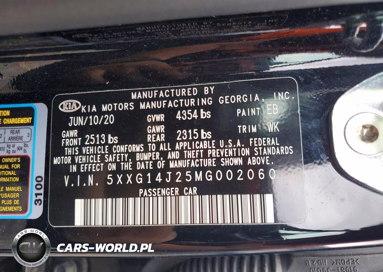 2021 Kia K5 Lxs VIN:5XXG14J25MG002060 - 12
