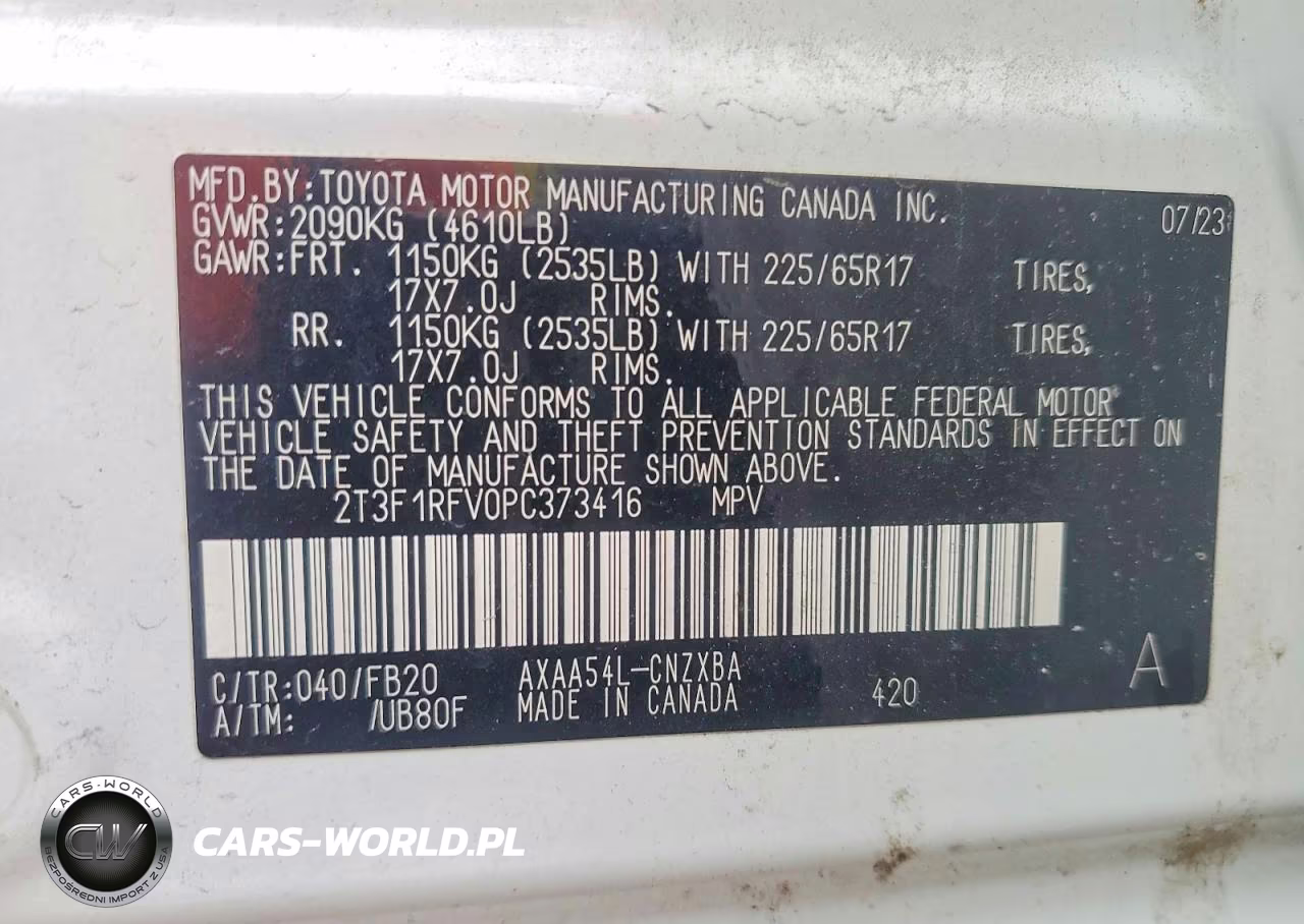 2023 Toyota Rav4 Le VIN:2T3F1RFV0PC373416 - 14