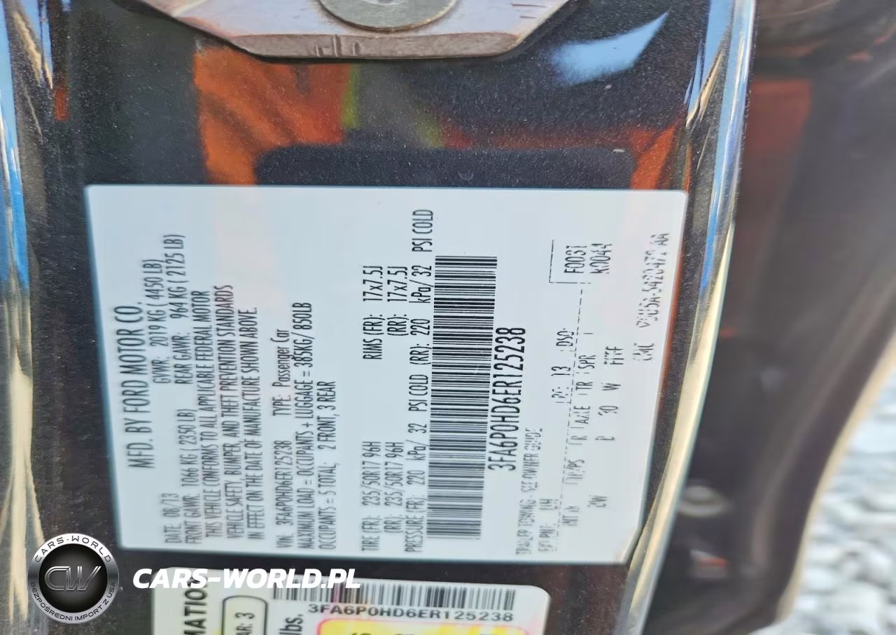 2014 Ford Fusion Se VIN:3FA6P0HD6ER125238 - 12