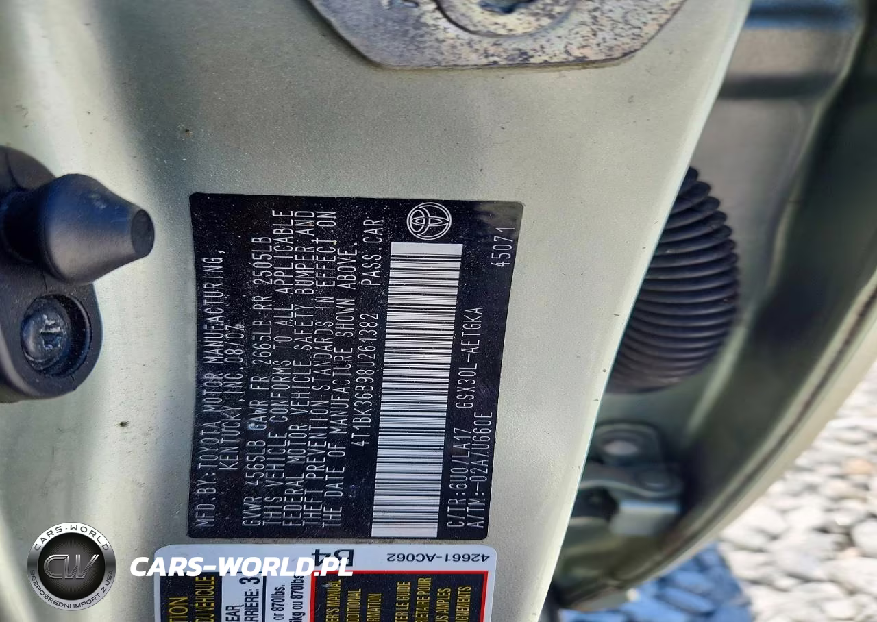 2008 Toyota Avalon Xls VIN:4T1BK36B98U261382 - 12