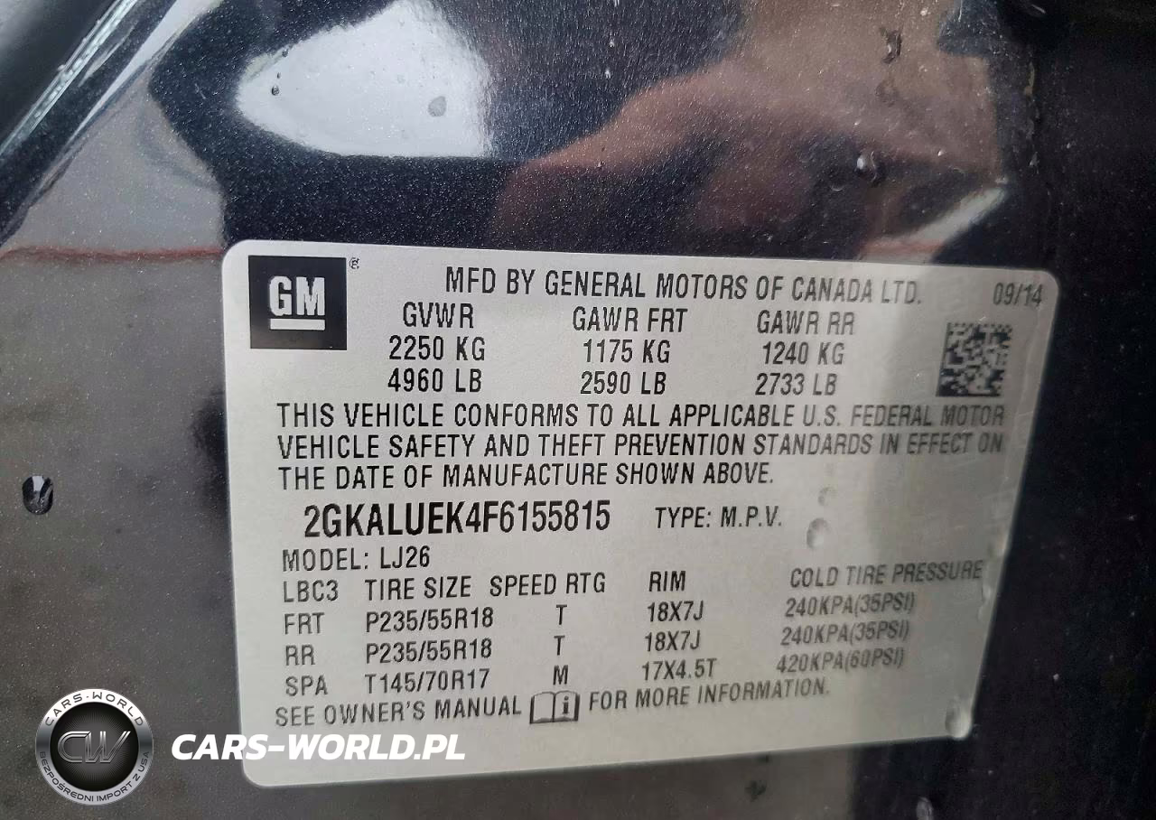2015 GMC Terrain Denali VIN:2GKALUEK4F6155815 - 14