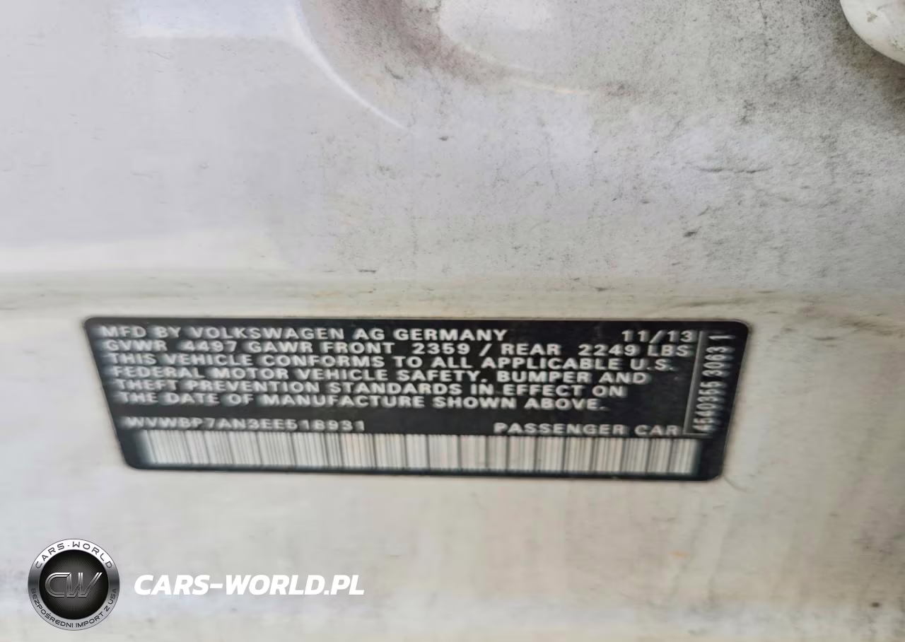 2014 Volkswagen Cc Sport VIN:WVWBP7AN3EE518931 - 12