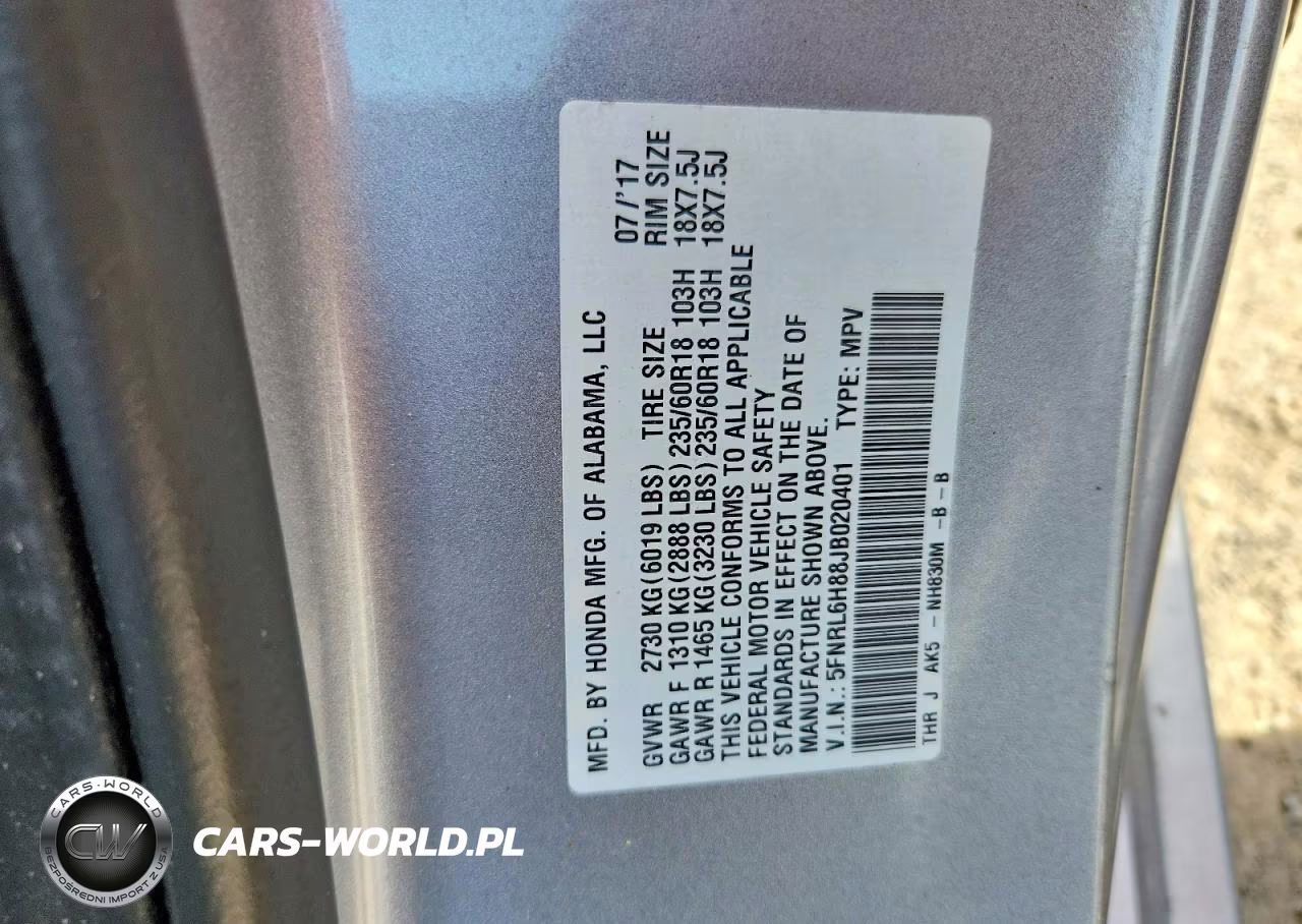 2018 Honda Odyssey Touring VIN:5FNRL6H88JB020401 - 13
