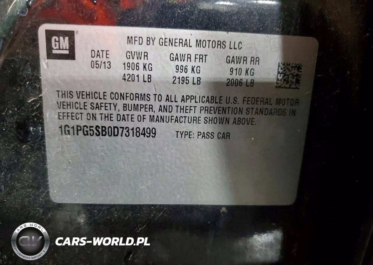 2013 Chevrolet Cruze Ltz VIN:1G1PG5SB0D7318499 - 12