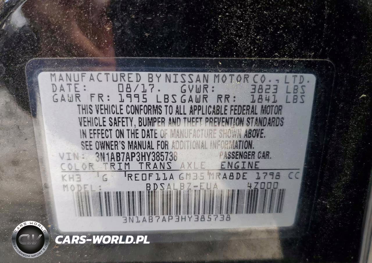 2017 Nissan Sentra S VIN:3N1AB7AP3HY385738 - 12