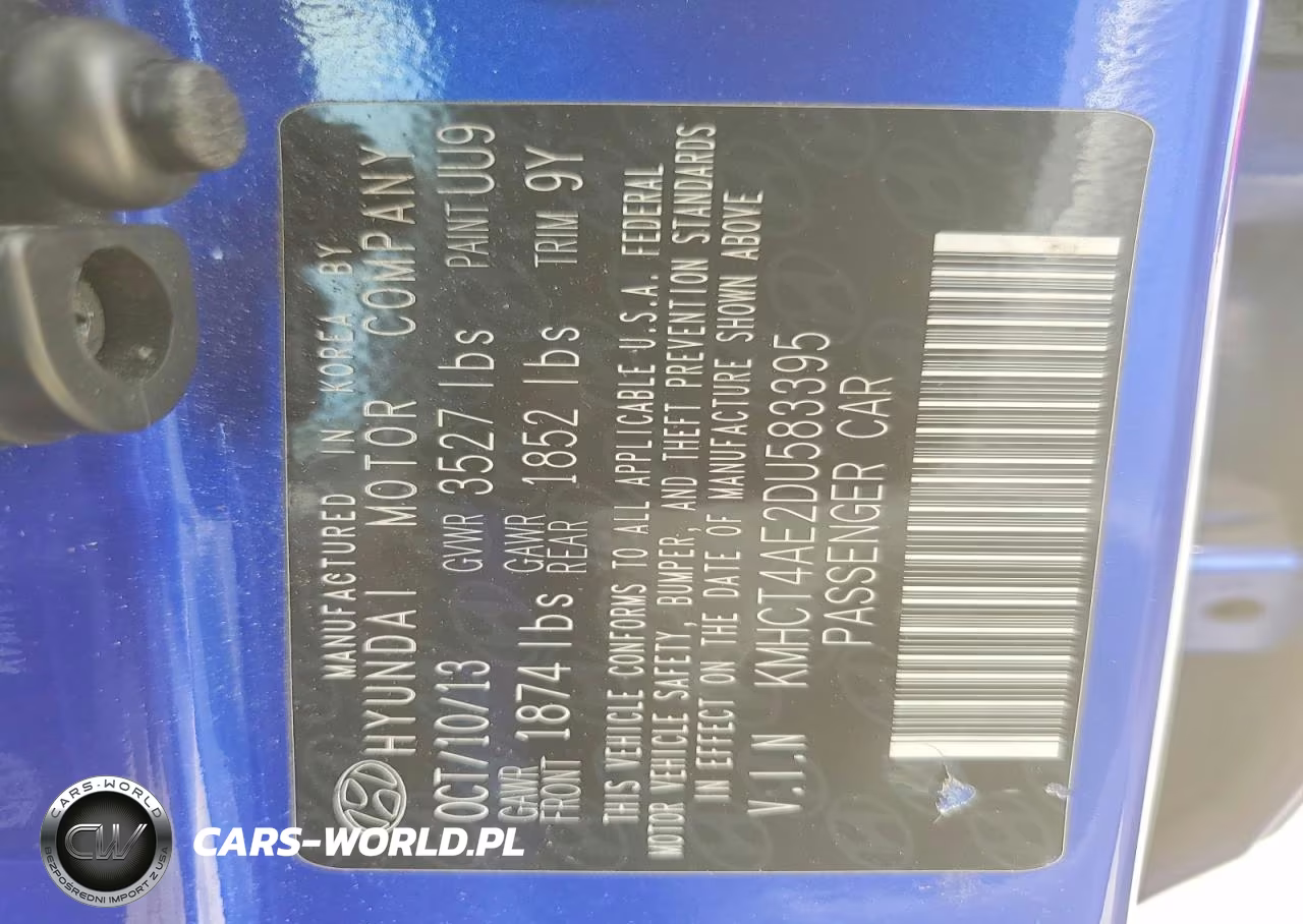 2013 Hyundai Accent Gls VIN:KMHCT4AE2DU583395 - 12