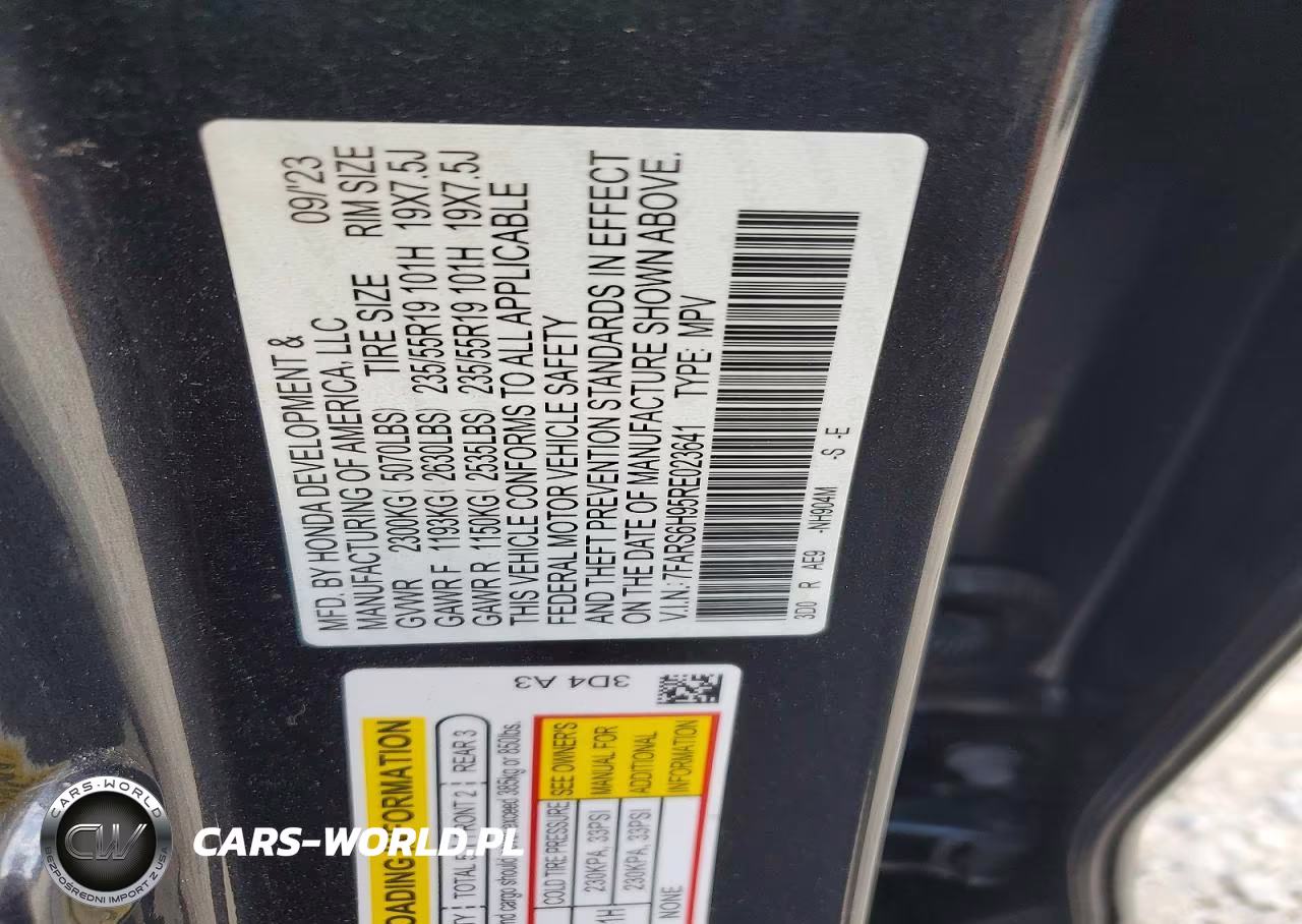 2024 Honda Cr-V Hybrid Sport Touring VIN:7FARS6H95RE023641 - 13