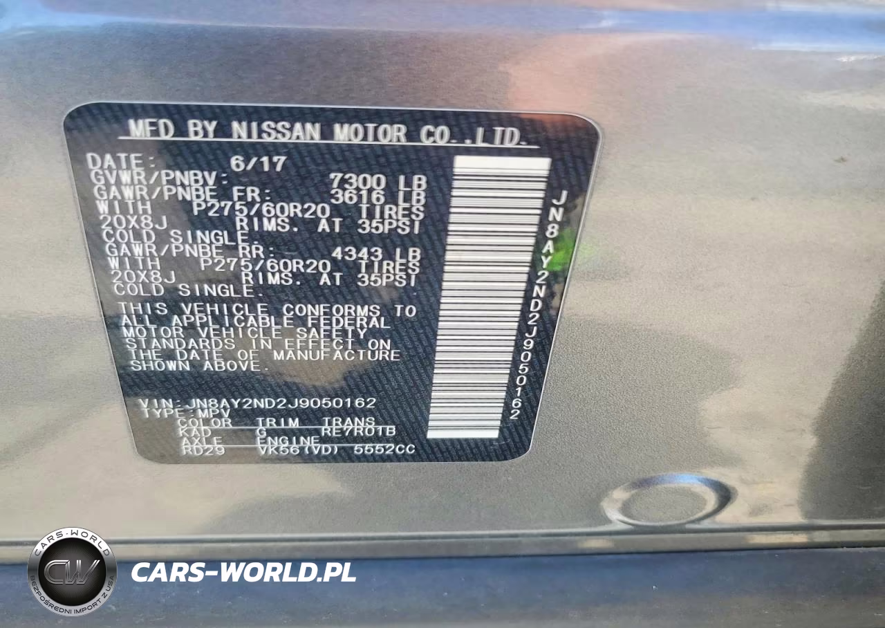2018 Nissan Armada Sl VIN:JN8AY2ND2J9050162 - 14