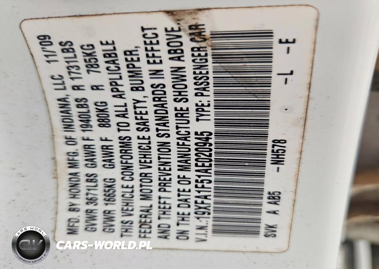 2010 Honda Civic Lx VIN:19XFA1F51AE020945 - 12