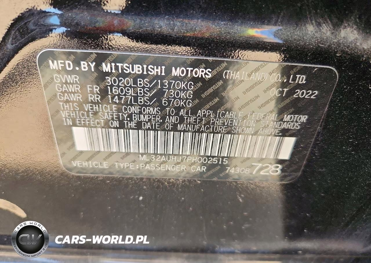 2023 Mitsubishi Mirage Es VIN:ML32AUHJ7PH002515 - 12
