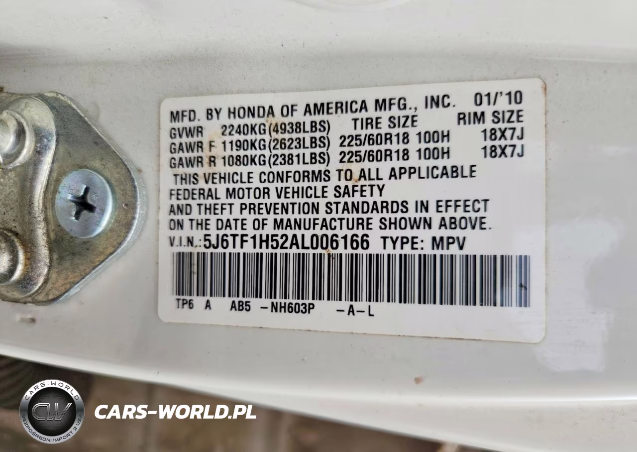 2010 Honda Accord Crosstour Exl VIN:5J6TF1H52AL006166 - 13