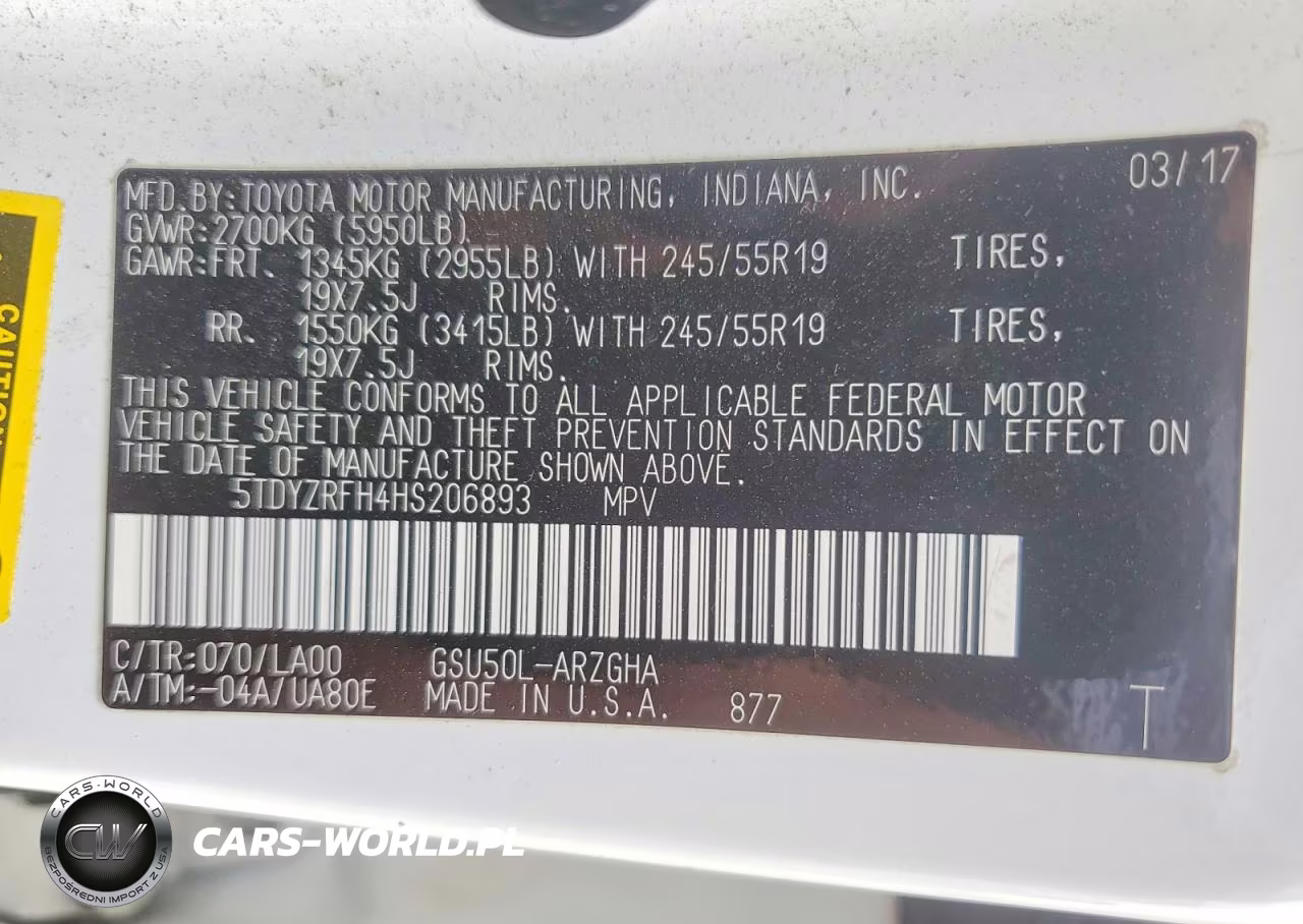 2017 Toyota Highlander Limited VIN:5TDYZRFH4HS206893 - 13