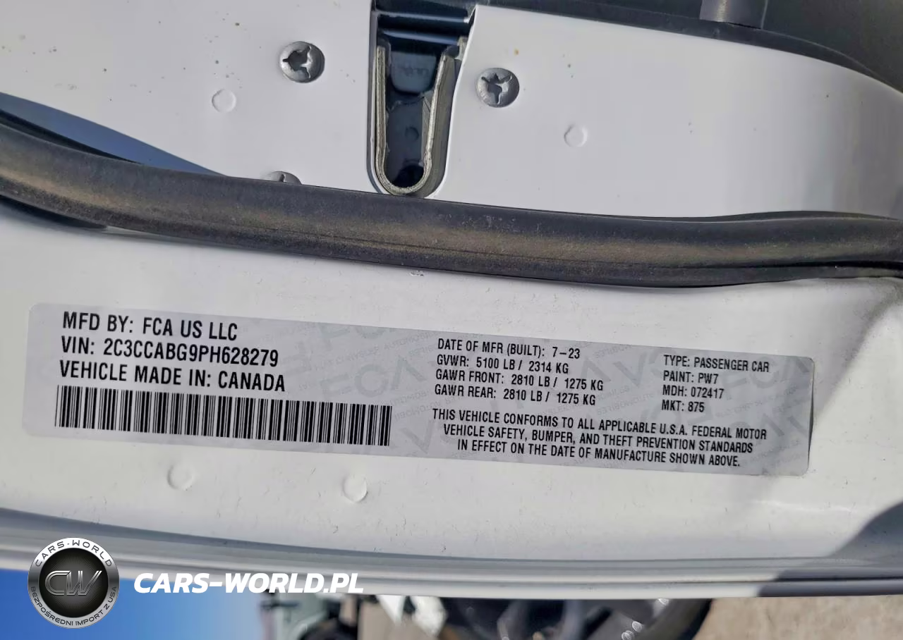 2023 Chrysler 300 VIN:2C3CCABG9PH628279 - 13