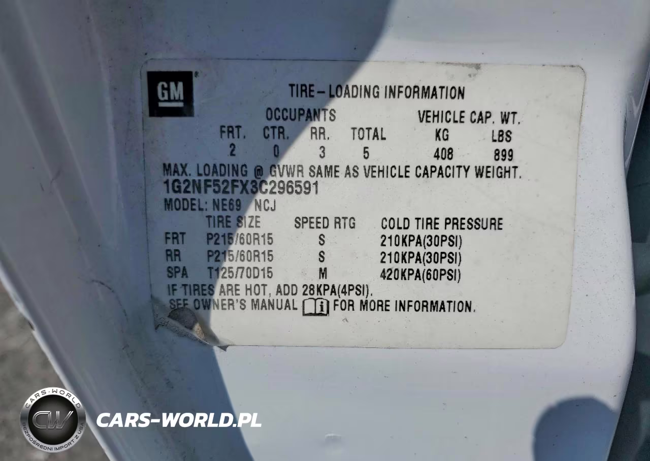 2003 Pontiac Grand Am Se1 VIN:1G2NF52FX3C296591 - 12