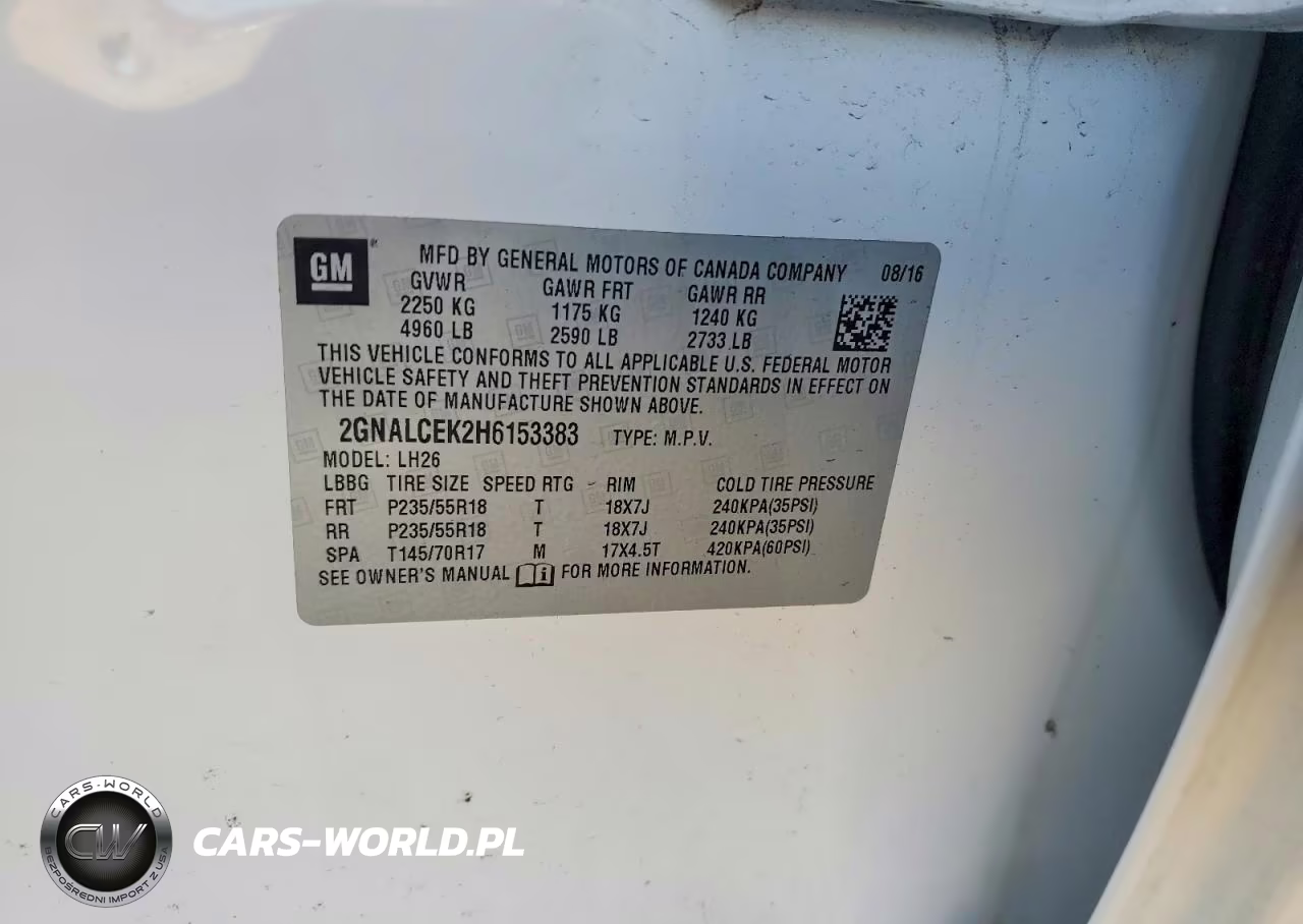 2017 Chevrolet Equinox Lt VIN:2GNALCEK2H6153383 - 13