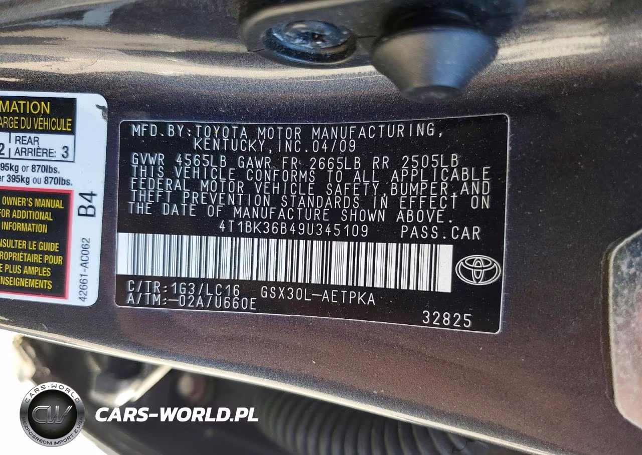 2009 Toyota Avalon Limited VIN:4T1BK36B49U345109 - 13