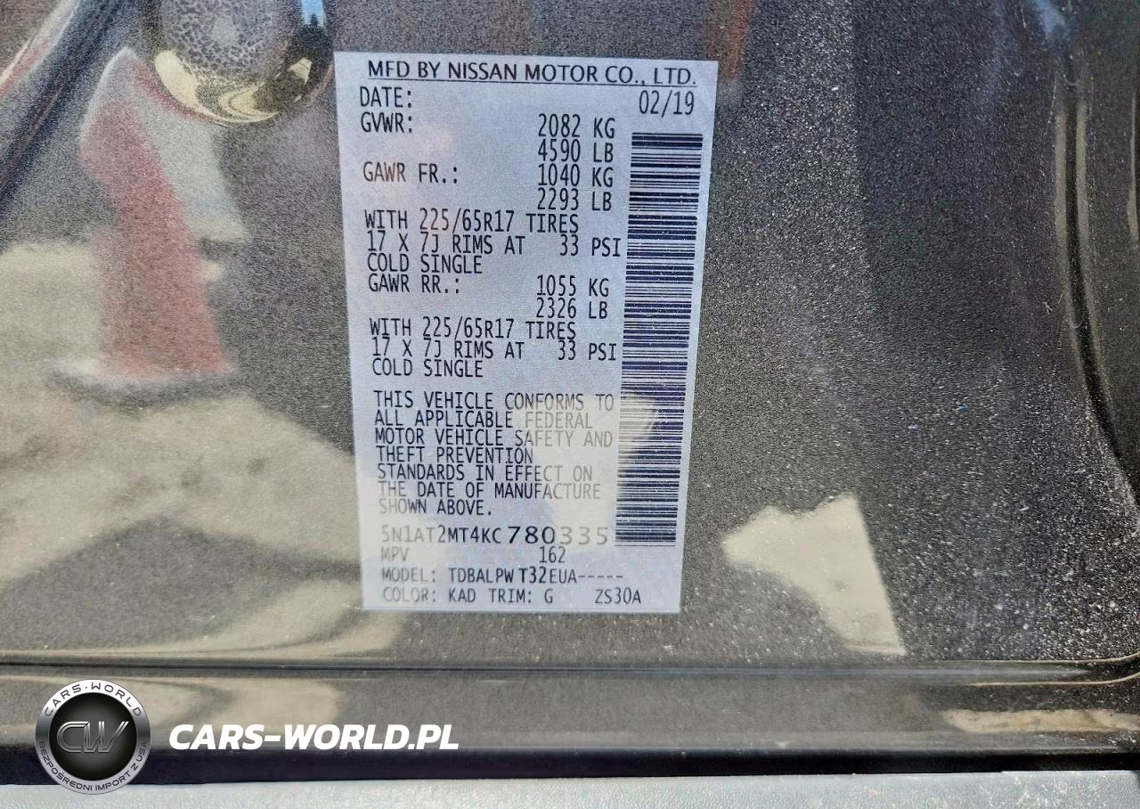2019 Nissan Rogue VIN:5N1AT2MT4KC780335 - 14