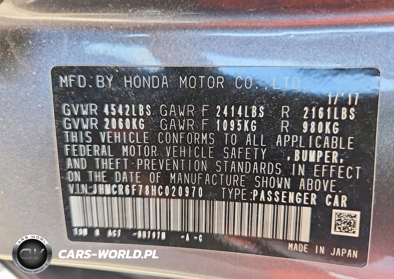 2017 Honda Accord Touring Hybrid VIN:JHMCR6F78HC020970 - 12