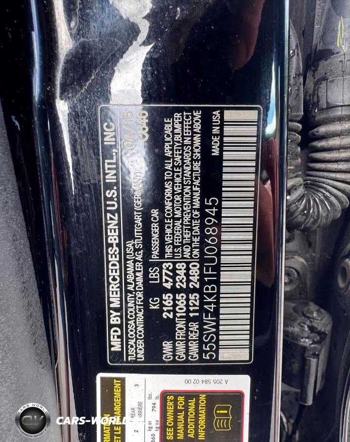 2015 Mercedes-Benz C 300 4Matic VIN:55SWF4KB1FU068945 - 11