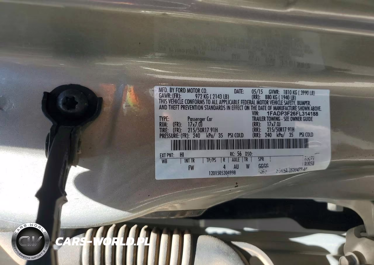 2015 Ford Focus Se VIN:1FADP3F26FL314188 - 12