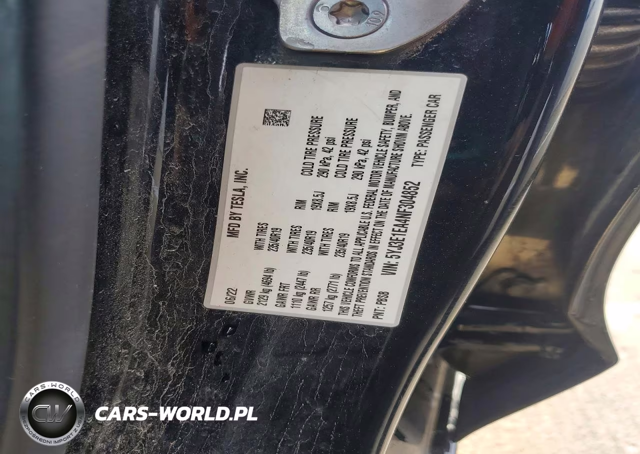 2022 Tesla Model 3 VIN:5YJ3E1EA4NF304852 - 12