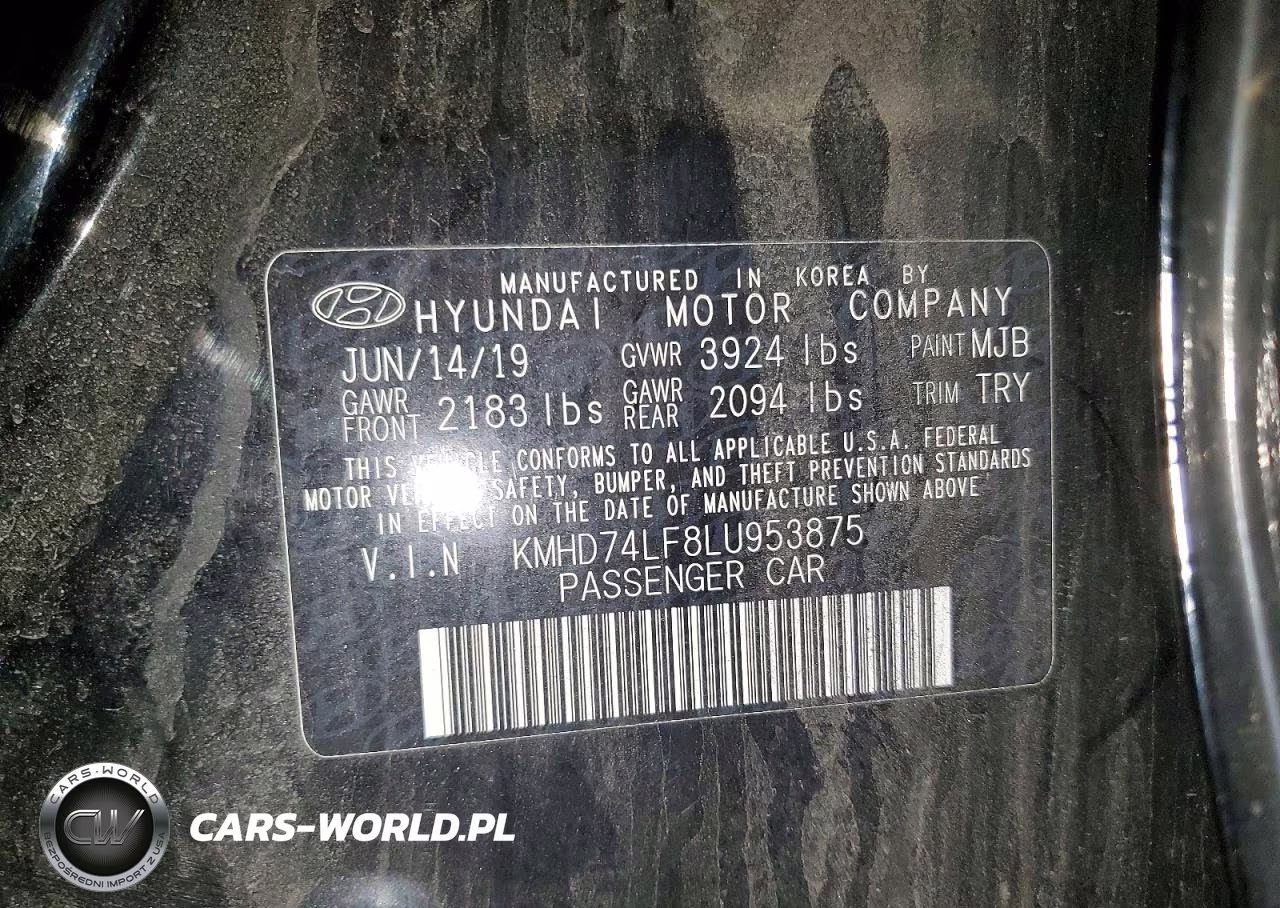 2020 Hyundai Elantra Se VIN:KMHD74LF8LU953875 - 12