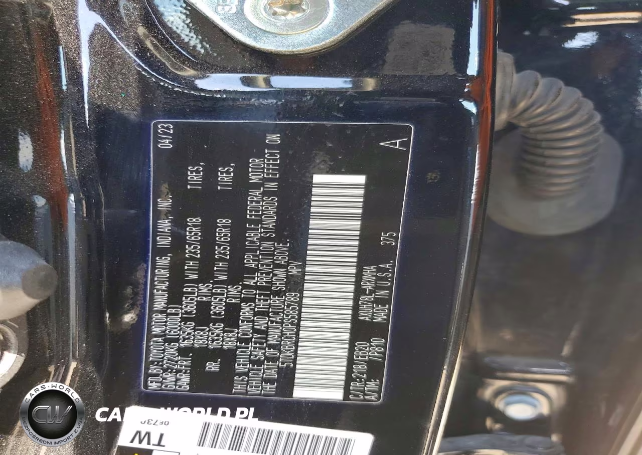 2023 Toyota Highlander Hybrid Xle VIN:5TDKBRCH0PS585789 - 13