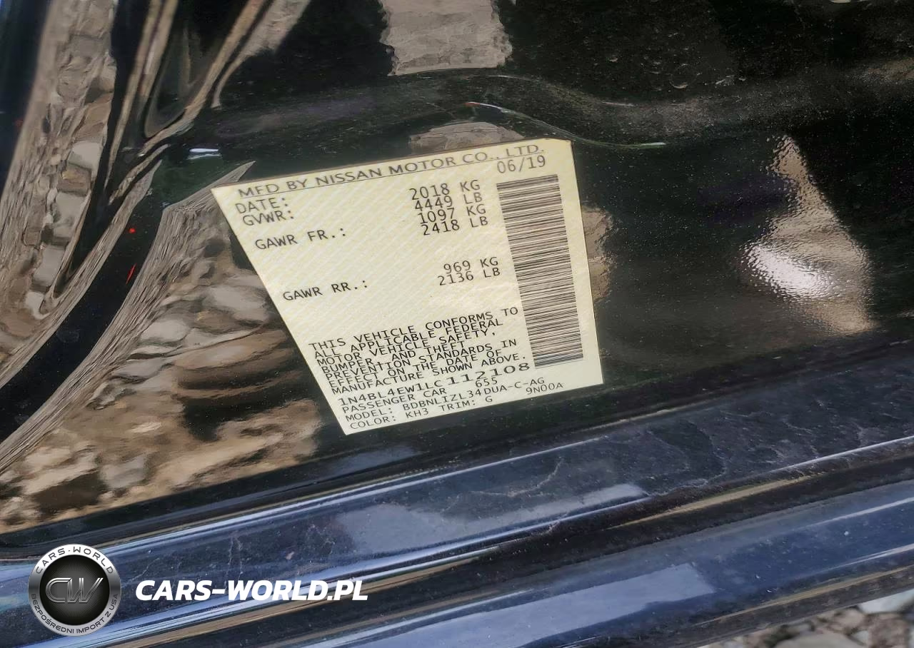 2020 Nissan Altima Sl VIN:1N4BL4EW1LC112108 - 12