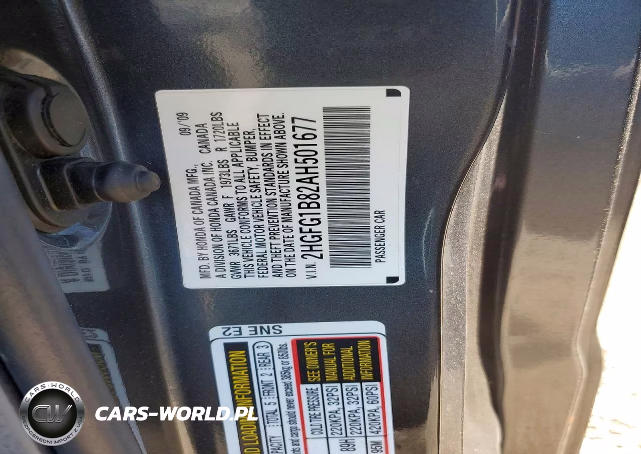 2010 Honda Civic Ex VIN:2HGFG1B82AH501677 - 12