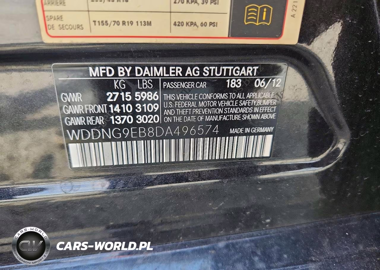 2013 Mercedes-Benz S 550 4Matic VIN:WDDNG9EB8DA496574 - 12