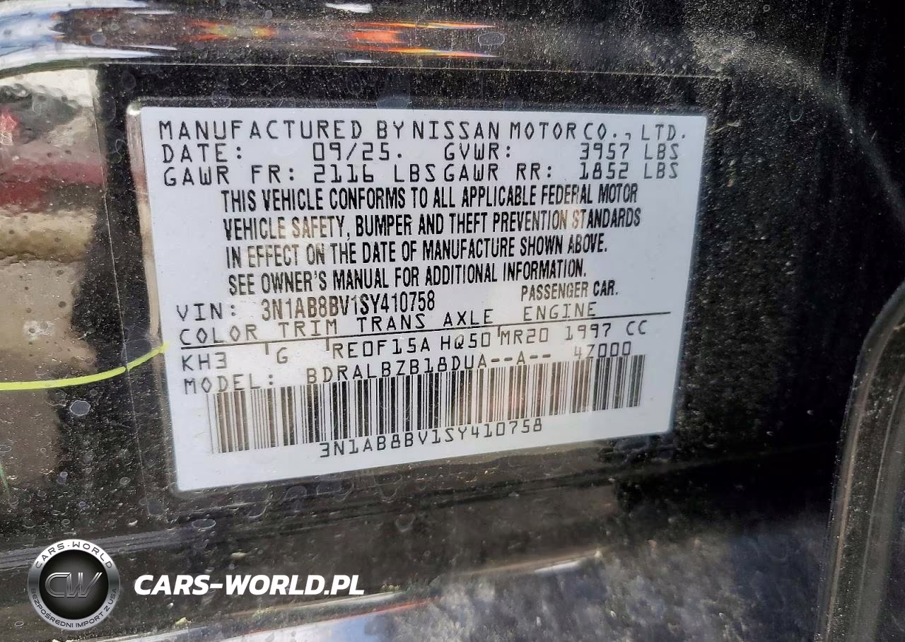 2025 Nissan Sentra S VIN:3N1AB8BV1SY410758 - 12