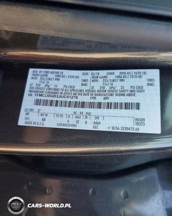 2018 Ford Escape Se VIN:1FMCU0GD3JUC01276 - 13