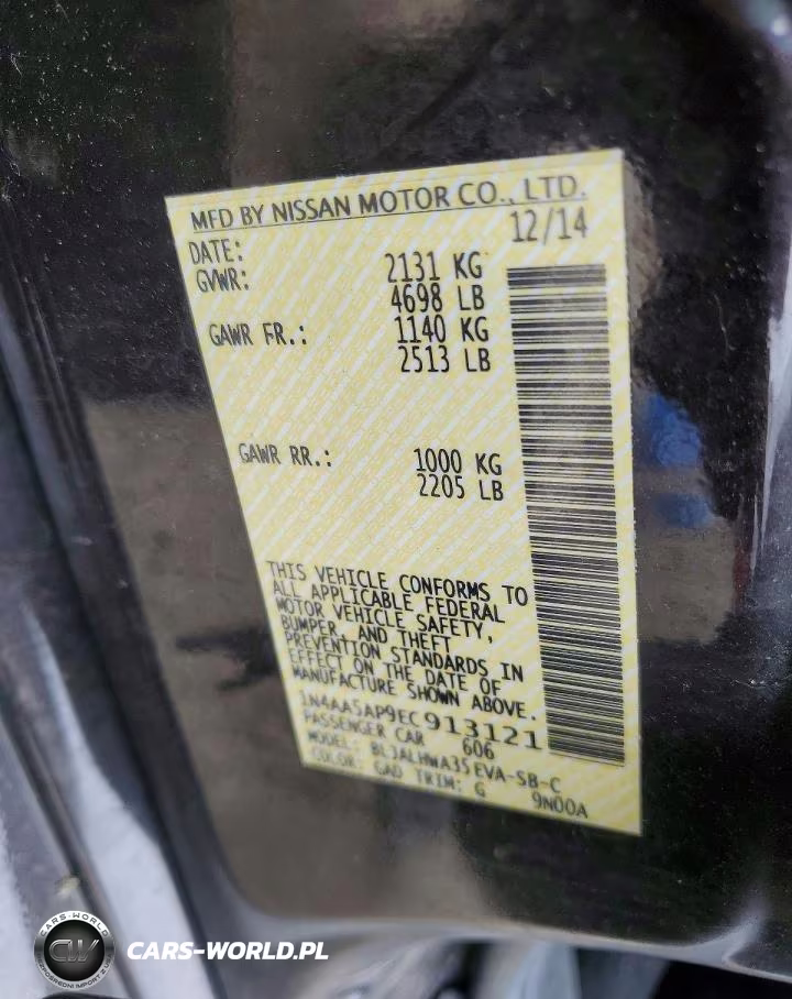 2014 Nissan Maxima 3.5 Sv VIN:1N4AA5AP9EC913121 - 12