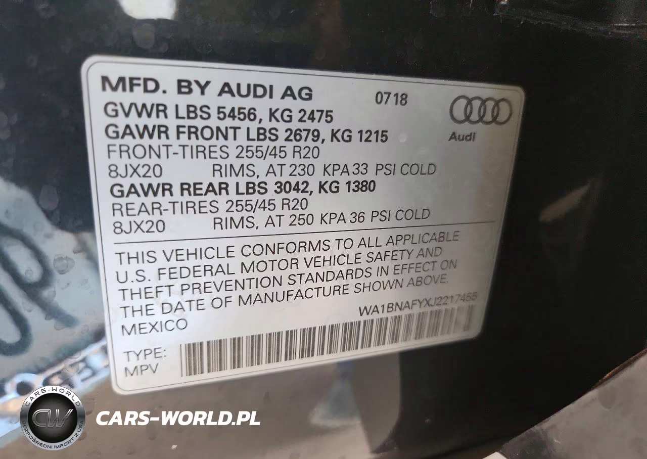 2018 Audi Q5 Premium Plus VIN:WA1BNAFYXJ2217455 - 13