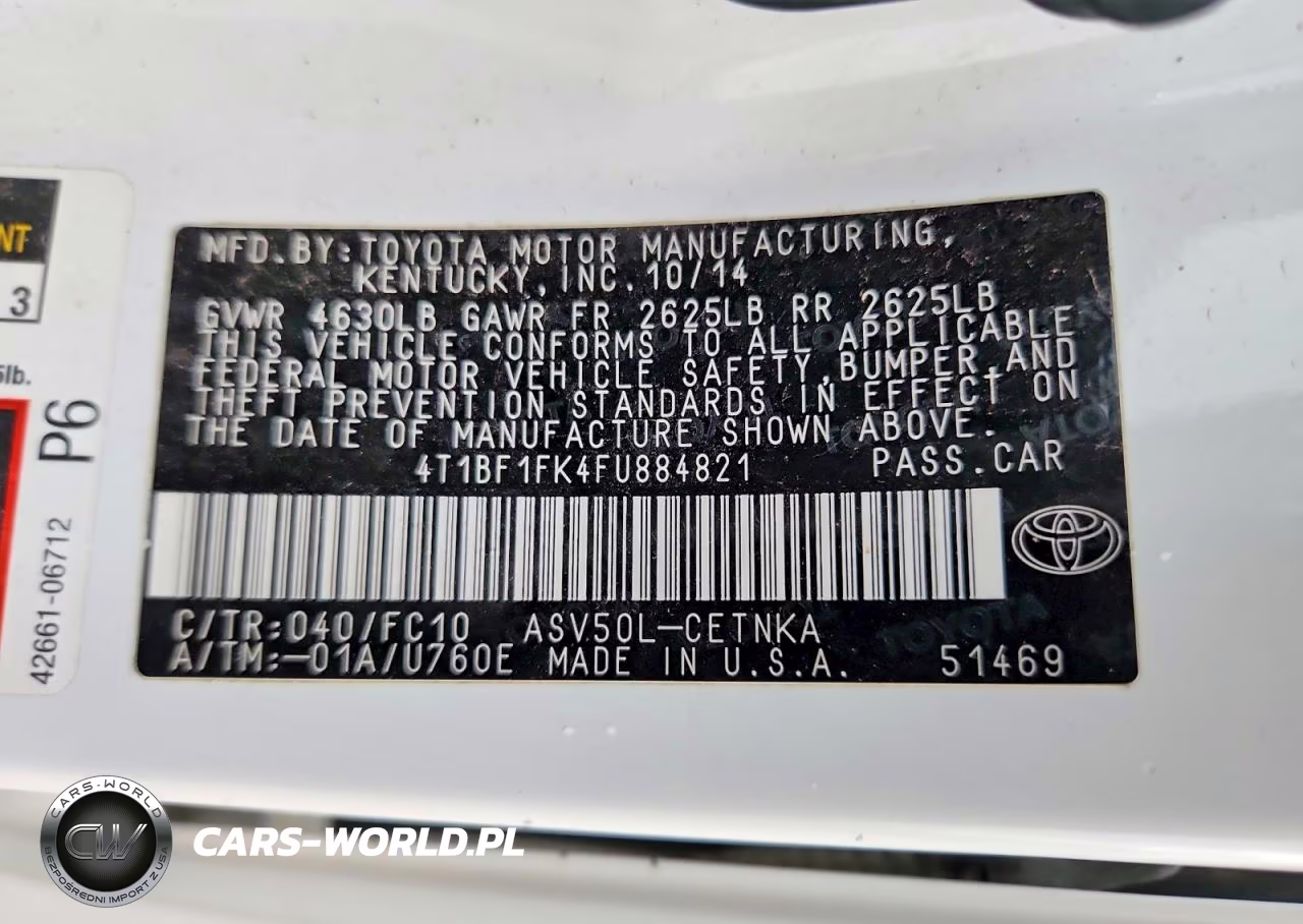 2015 Toyota Camry Le VIN:4T1BF1FK4FU884821 - 12