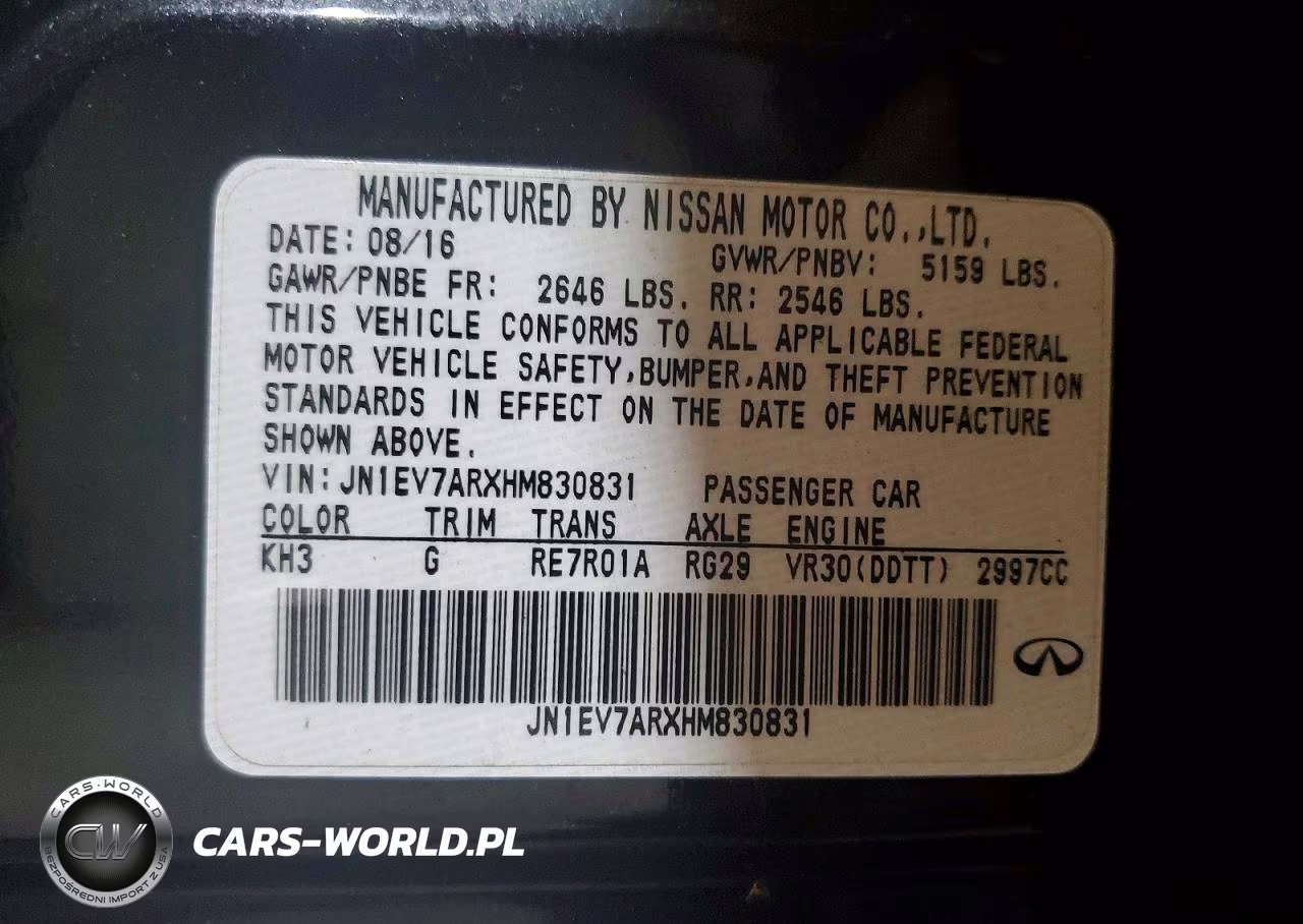 2017 Infiniti Q50 3.0T Premium VIN:JN1EV7ARXHM830831 - 13