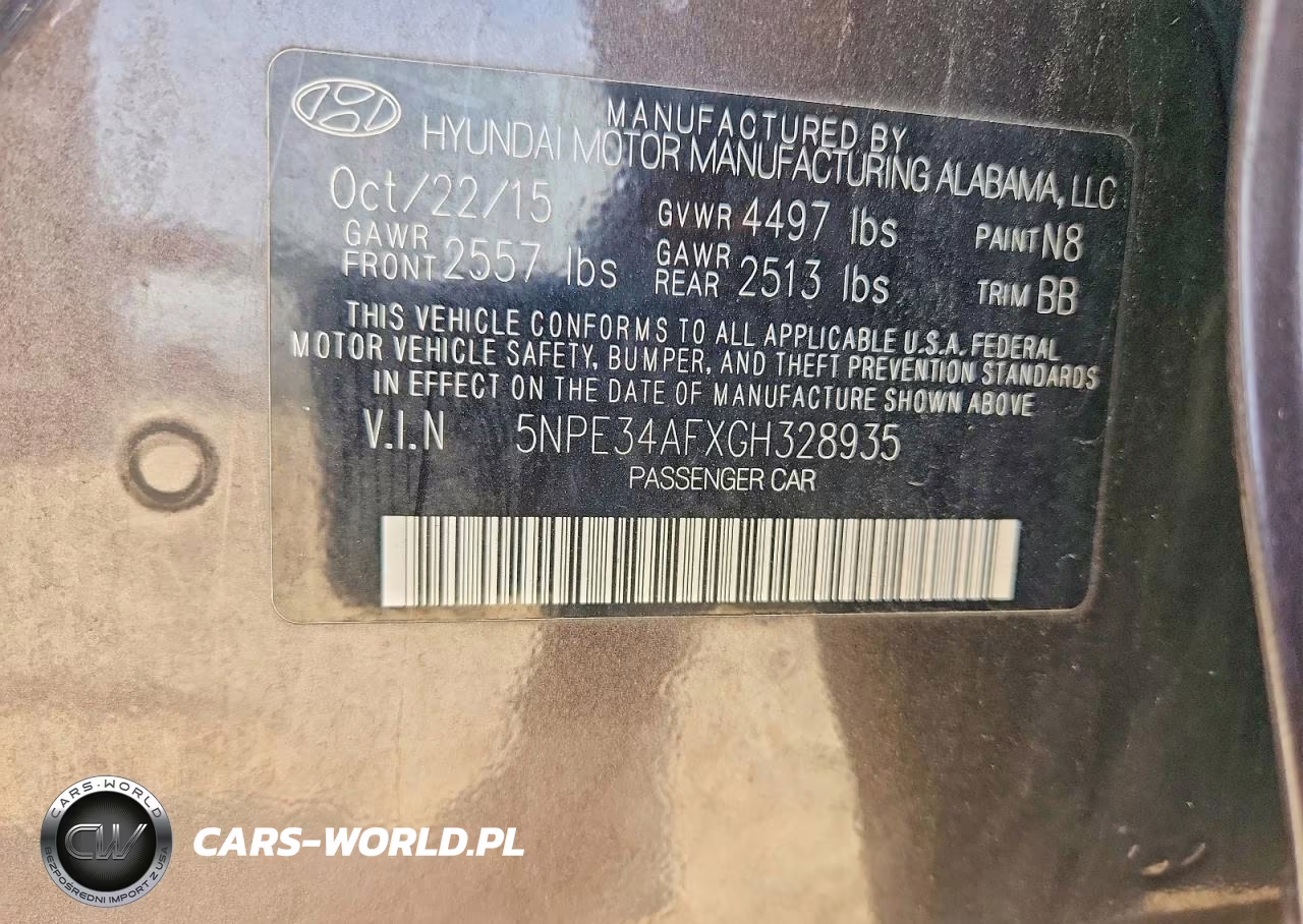 2016 Hyundai Sonata Limited VIN:5NPE34AFXGH328935 - 13
