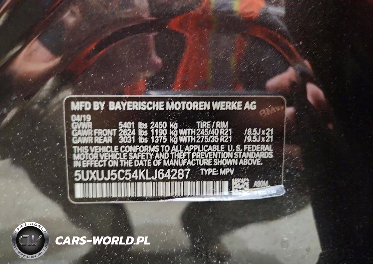 2019 BMW X4 M40I VIN:5UXUJ5C54KLJ64287 - 14
