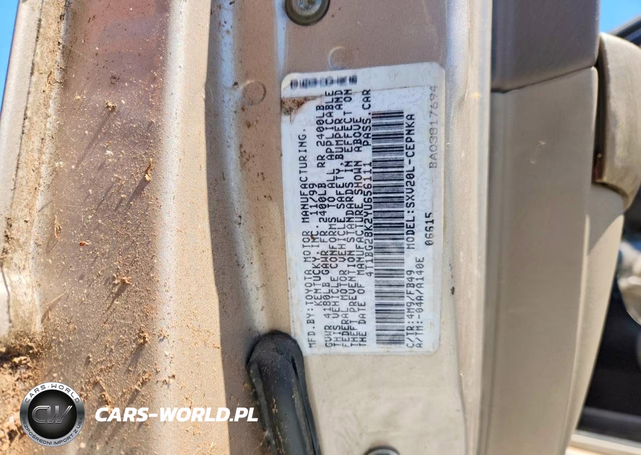 2000 Toyota Camry Le VIN:4T1BG28K2YU656111 - 12