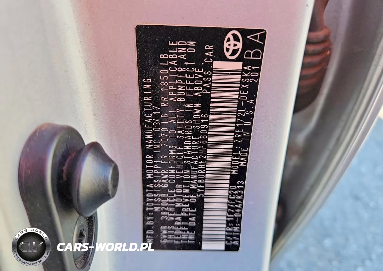 2017 Toyota Corolla Se VIN:5YFBURHE2HP660916 - 13