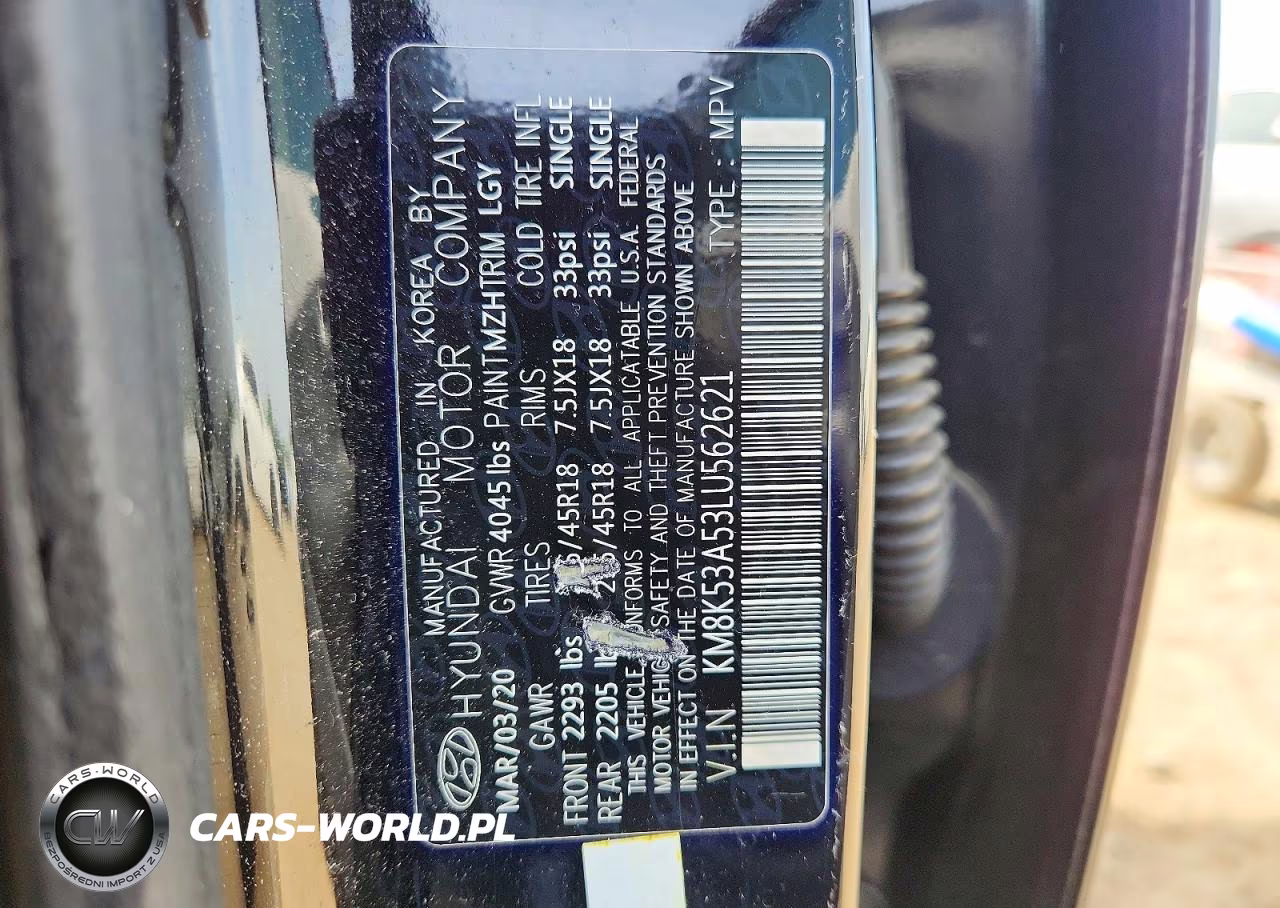 2020 Hyundai Kona Ultimate VIN:KM8K53A53LU562621 - 12