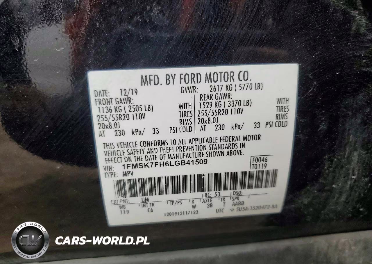 2020 Ford Explorer Limited VIN:1FMSK7FH6LGB41509 - 13