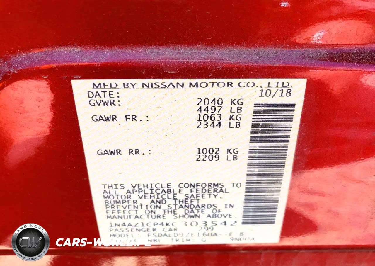 2019 Nissan Leaf Sv VIN:1N4AZ1CP4KC303542 - 12