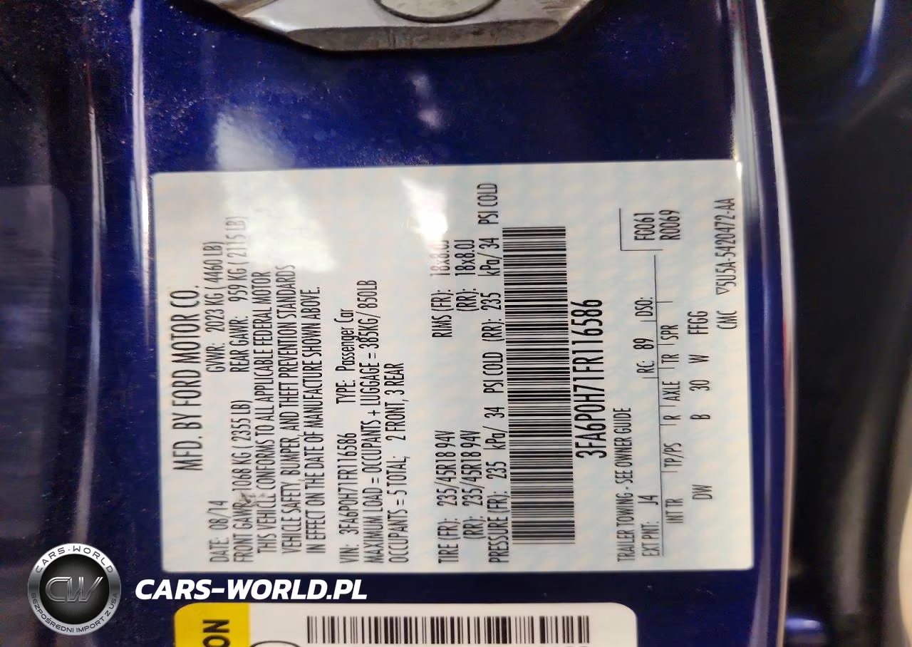 2015 Ford Fusion Se VIN:3FA6P0H71FR116586 - 13
