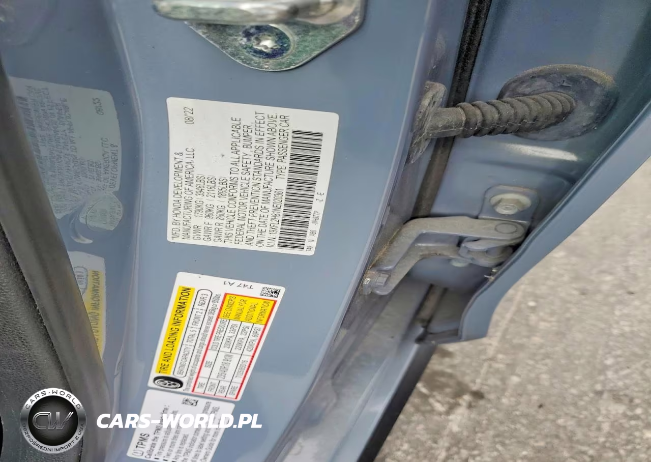 2022 Honda Civic Sport VIN:19XFL2H81NE020361 - 12