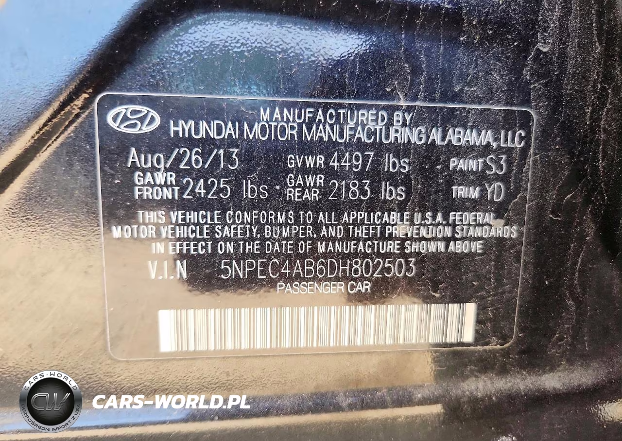 2013 Hyundai Sonata Limited 2.0T VIN:5NPEC4AB6DH802503 - 12