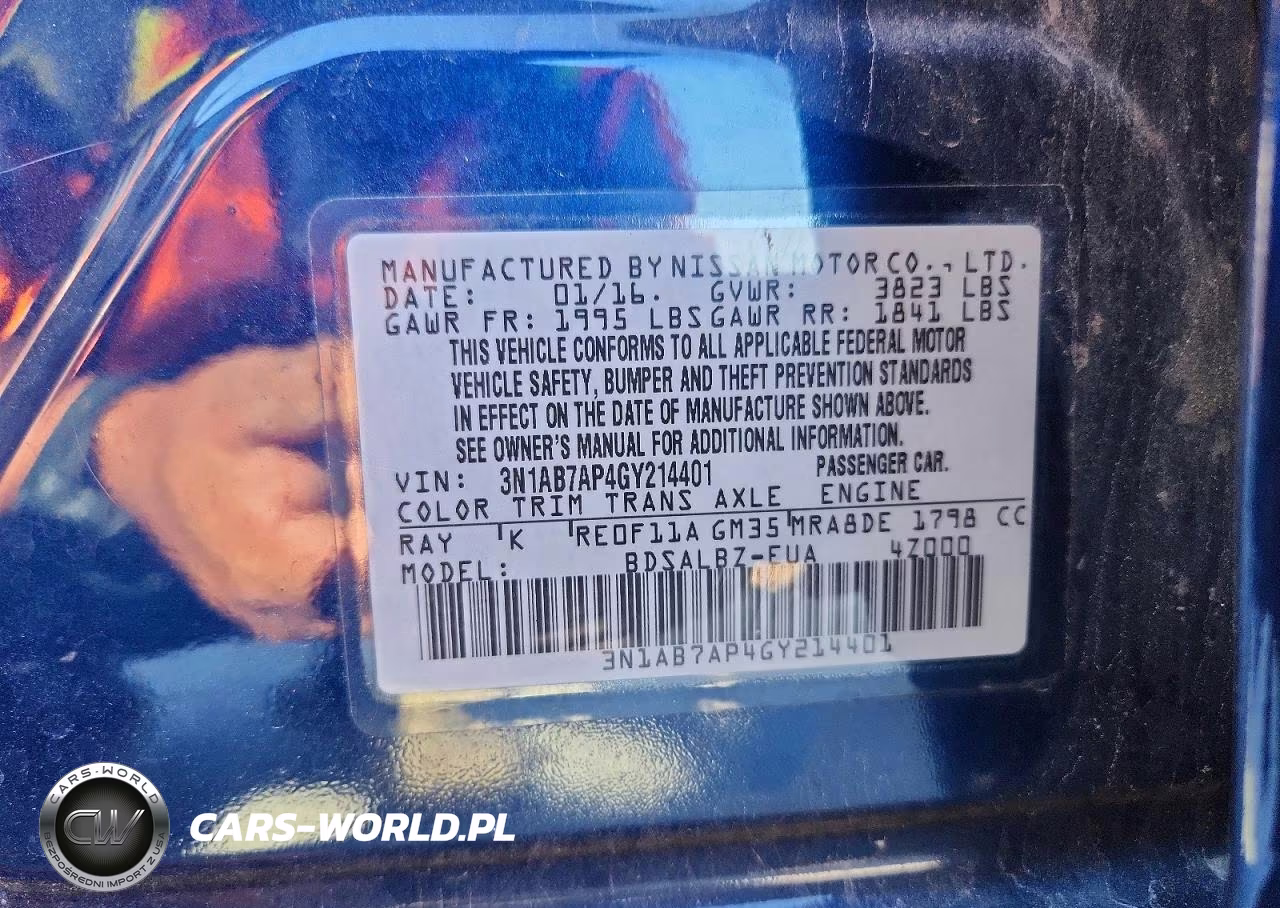 2016 Nissan Sentra S VIN:3N1AB7AP4GY214401 - 12