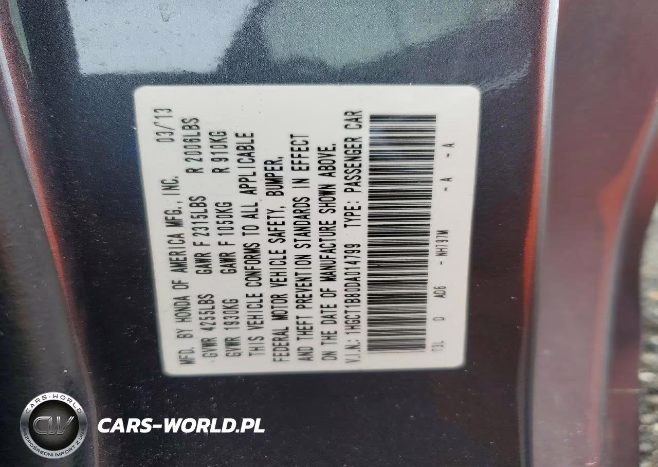 2013 Honda Accord Exl VIN:1HGCT1B80DA014799 - 12