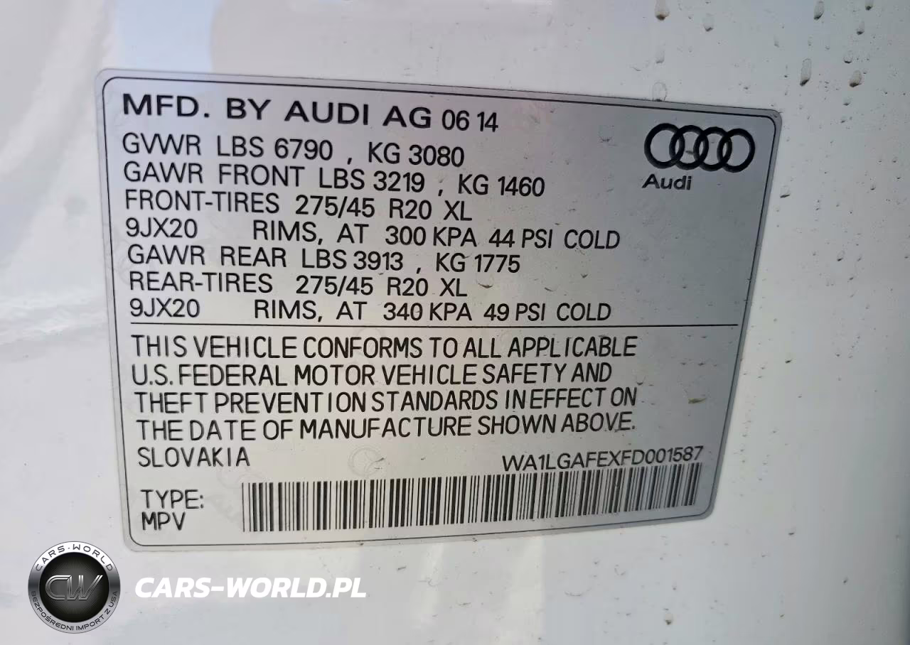 2015 Audi Q7 Premium Plus VIN:WA1LGAFEXFD001587 - 13